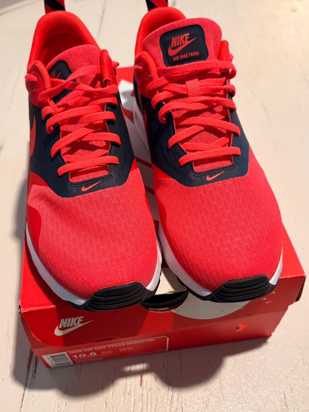 Nike Kids Red and Black Air Max Tavas Sneakers